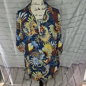 Ekouaer Swim Cover up Floral Size Large